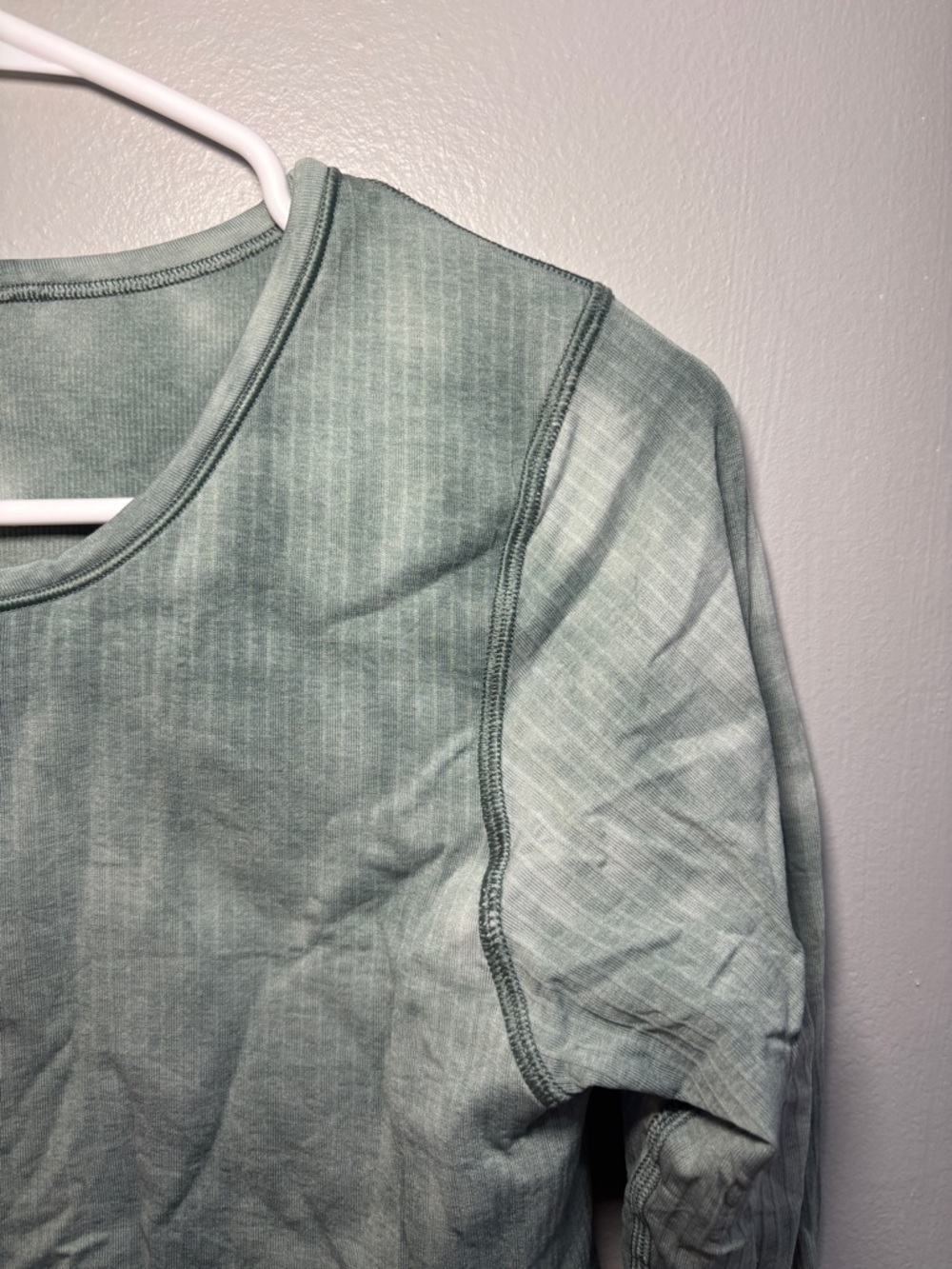Lululemon Ebb To Street Marble Dye Long Sleeve Shirt Women’s 10 Tidewater Teal - Picture 5 of 8